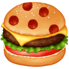 Hamburger pizza icon