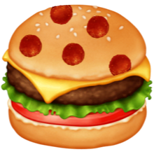 Hamburger pizza icon